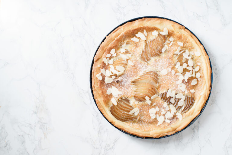 Apple Almond Custard Pie